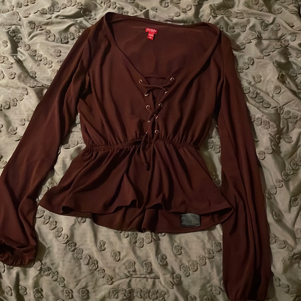 Guess Blouse XS maroon
